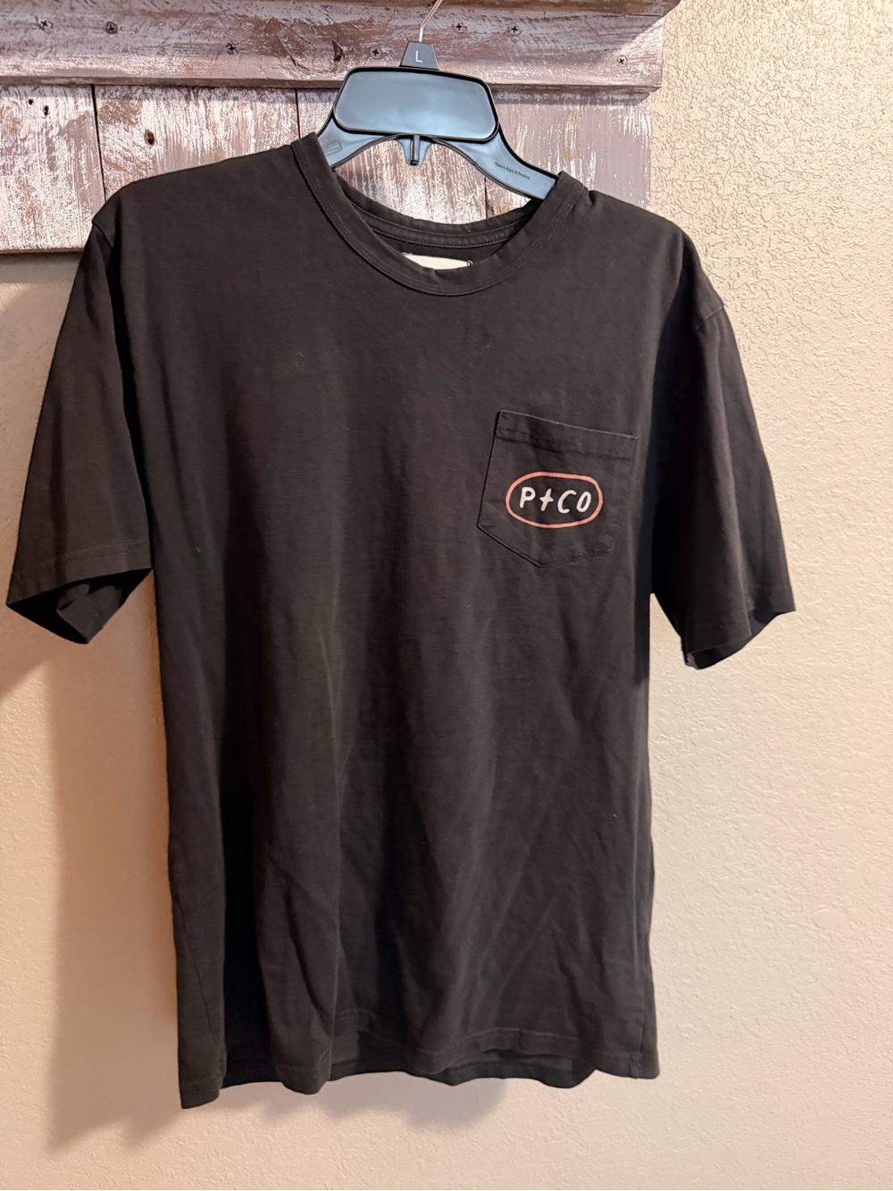 P+CO Men's Black Pocket Tee - Short Sleeve Crew